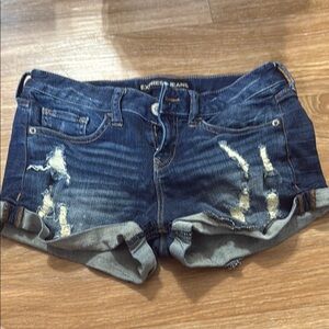 Express Distressed Denim Shorts